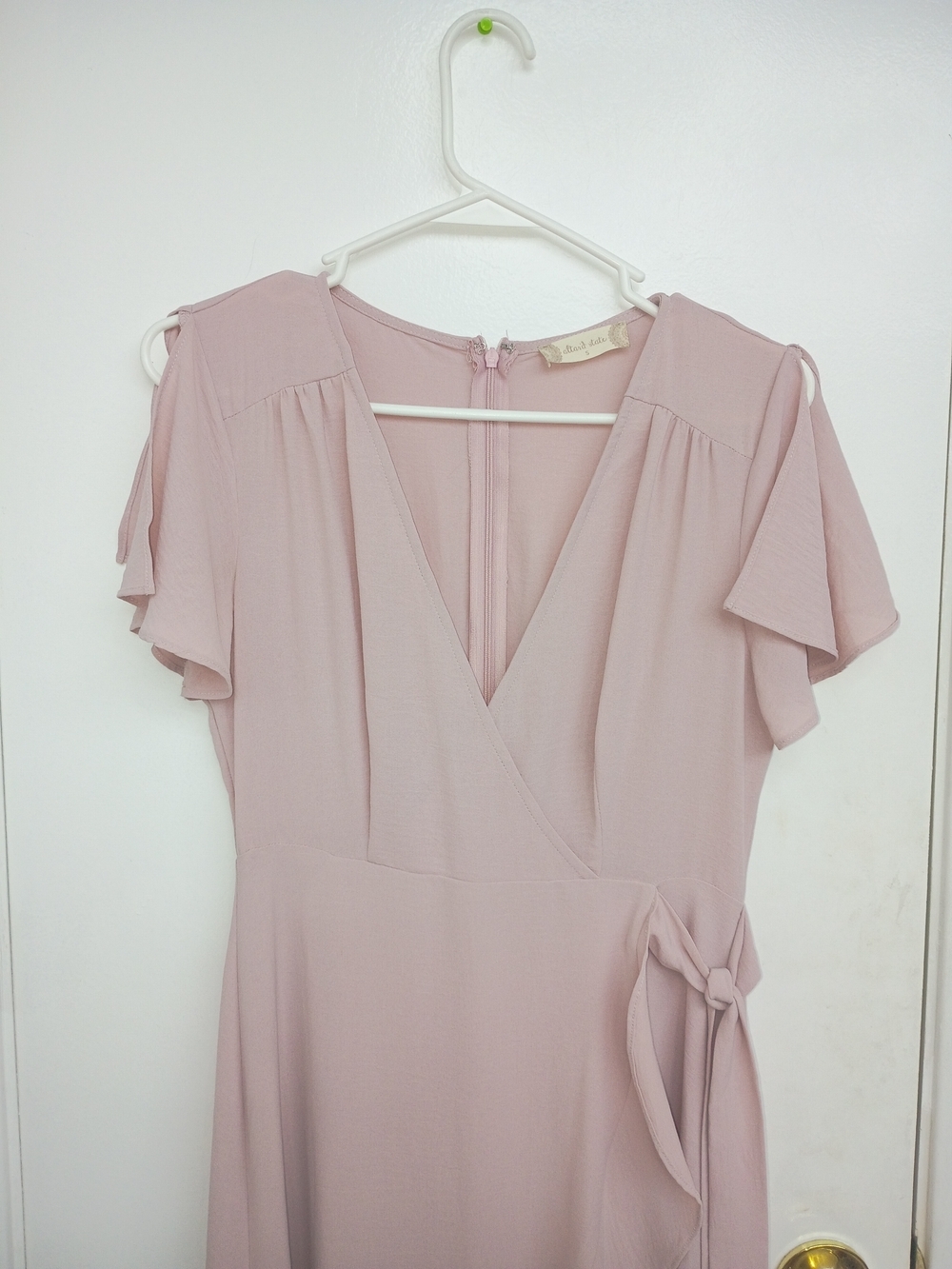 Altar'd State Mauve Wrap High-Low Maxi Dress - Picture 3 of 9